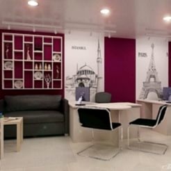 Дизайн интерьера офиса туристической компании