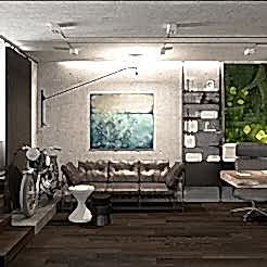 Дизайн квартиры с элементами ЛОФТ в ЖК "Дом на Березанской"